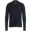 Rapha T-shirts & Tops|Men's Explore Long Sleeve Zip Neck Tech T-shirt Black/Black