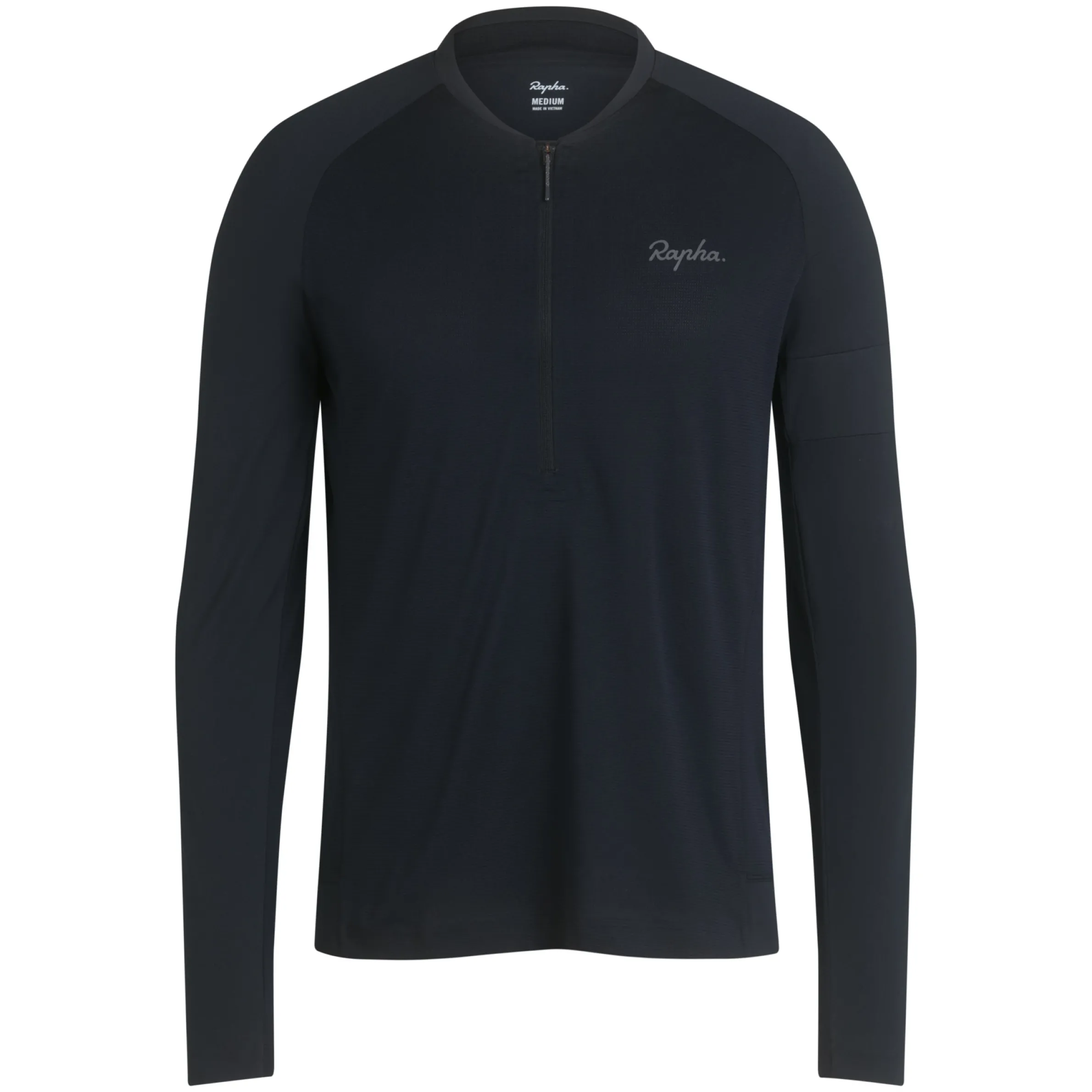 Rapha T-shirts & Tops|Men's Explore Long Sleeve Zip Neck Tech T-shirt Black/Black