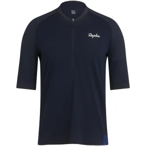 Rapha T-shirts & Tops|Men's Explore Zip Neck Technical T-shirt DarkNavy/Off-White