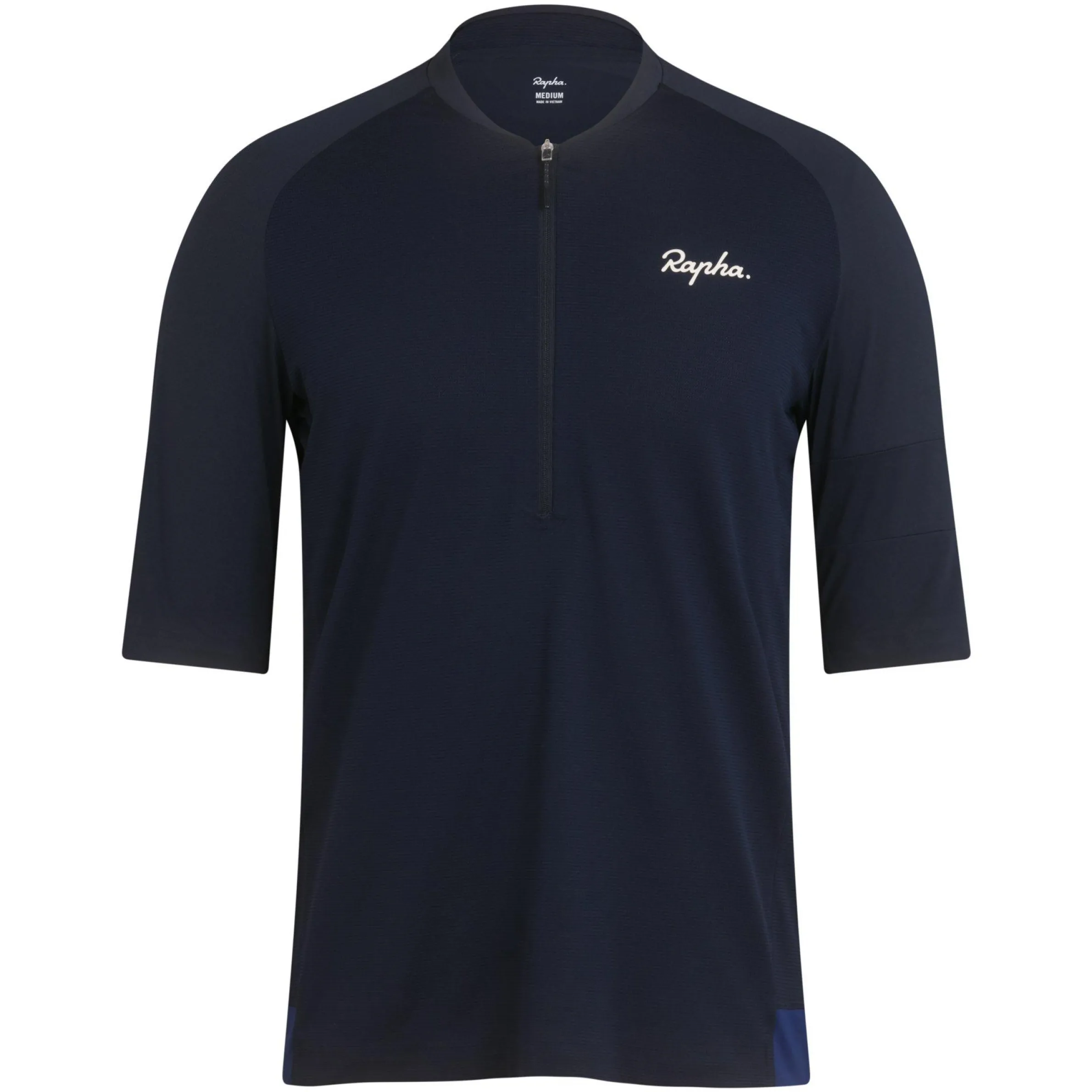 Rapha T-shirts & Tops|Men's Explore Zip Neck Technical T-shirt DarkNavy/Off-White