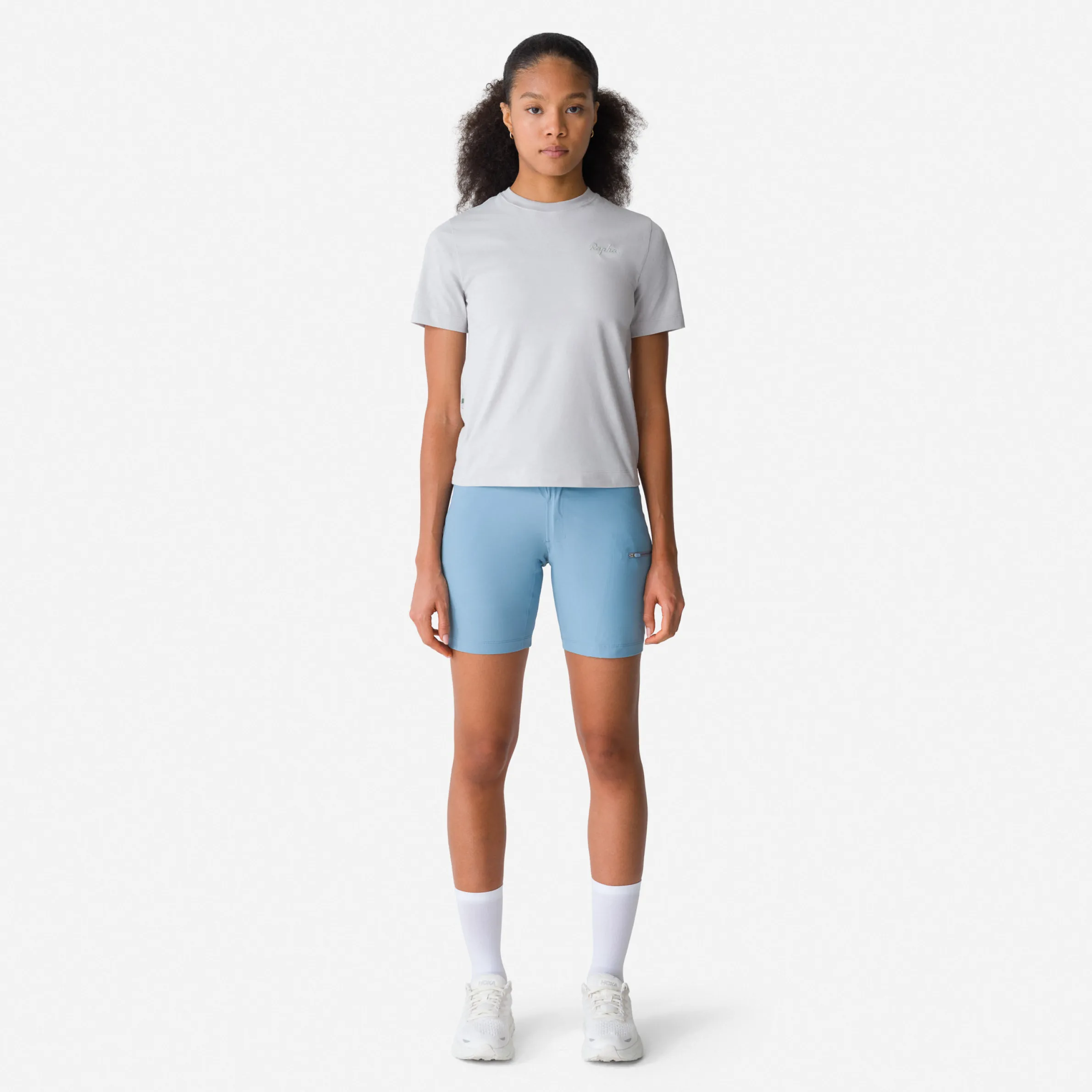 Rapha Archive|Women's Logo T-Shirt LightGrey/PaleGreen