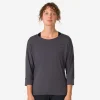 Rapha Hoodies, T-shirts & Tops|Women's Trail Merino 3/4 Sleeve Top DarkGrey/Black